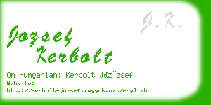 jozsef kerbolt business card